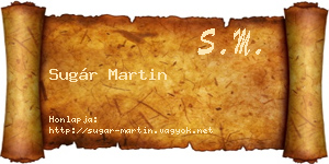 Sugár Martin névjegykártya